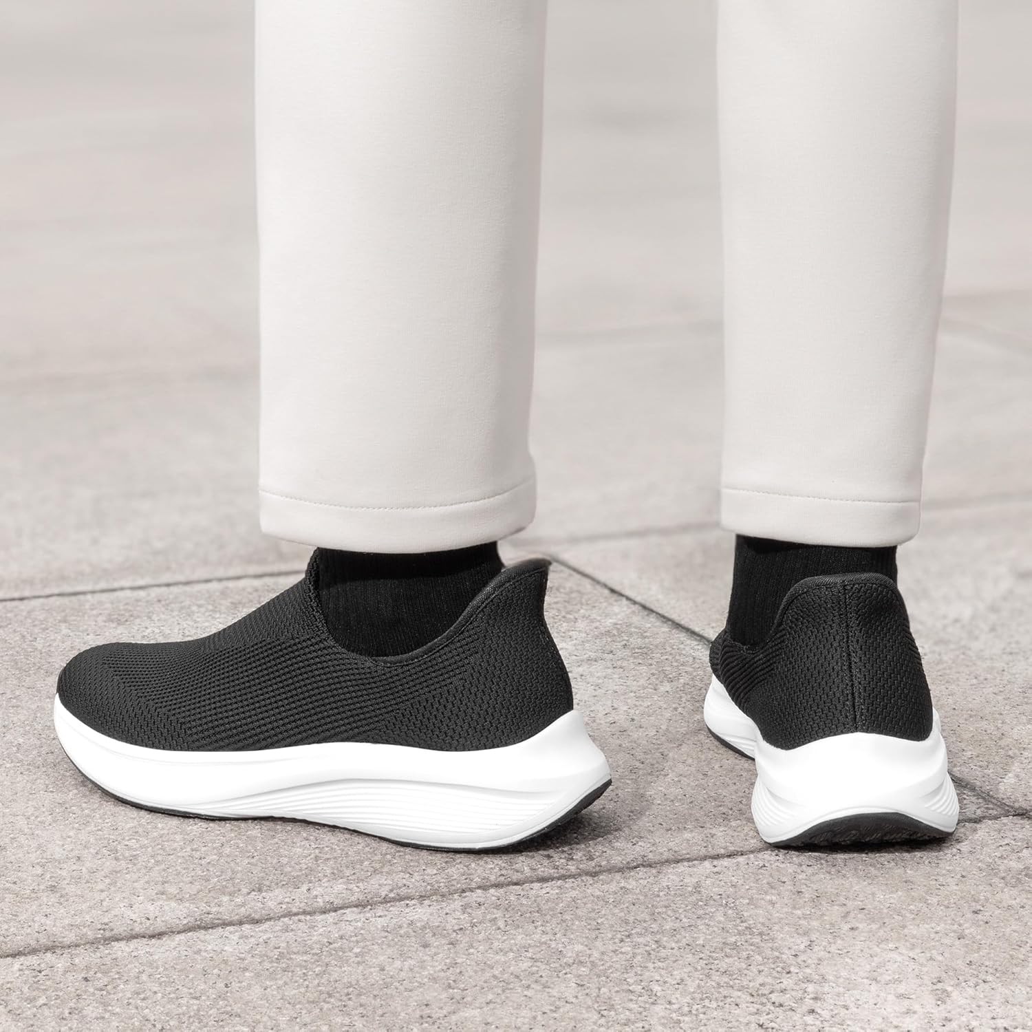 Bruno Marc Men's Hands Free Slip-on Loafers Comfortable Walking Shoes Breathable Knit Casual Sneakers